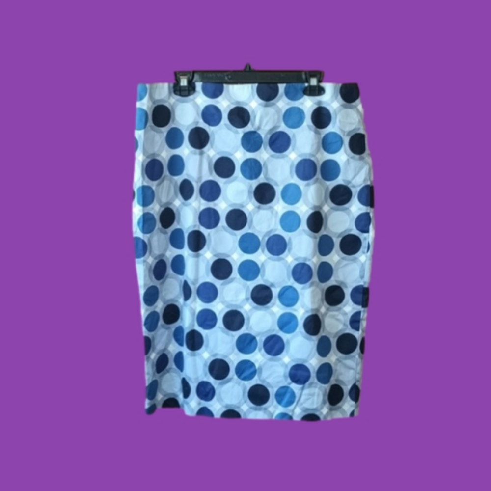 (b1-7) NWT. Blue dot pencil skirt 16